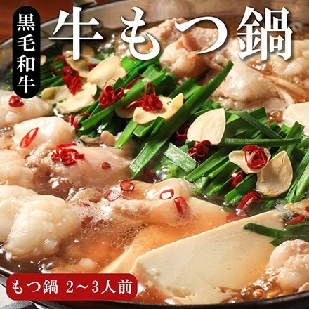 博多の味 鍋守 もつ鍋セット 九州醤油ベース 黒毛和牛モツ 2-3人前